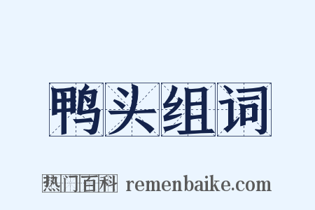 鸭头组词是什么意思的图片